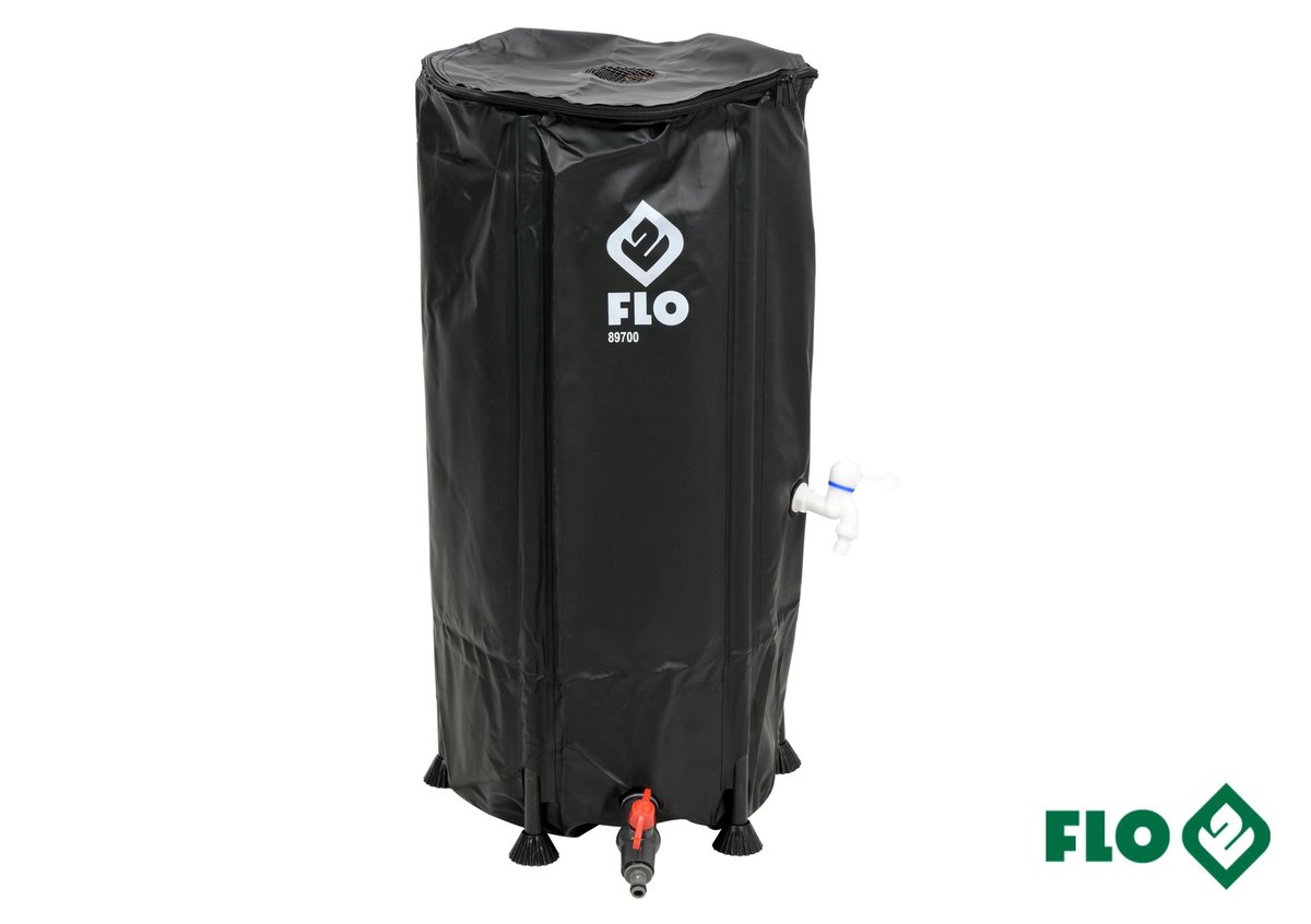 FLO Бак збірний дощової води з ПВХ : 100 л, Ø=3/4", Ø40 x 78 см, стійкий до УФ променів  | 89700