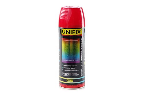 Эмаль универсальная акриловая RAL 3001 Красный сигнальный гл. 400мл UNIFIX
