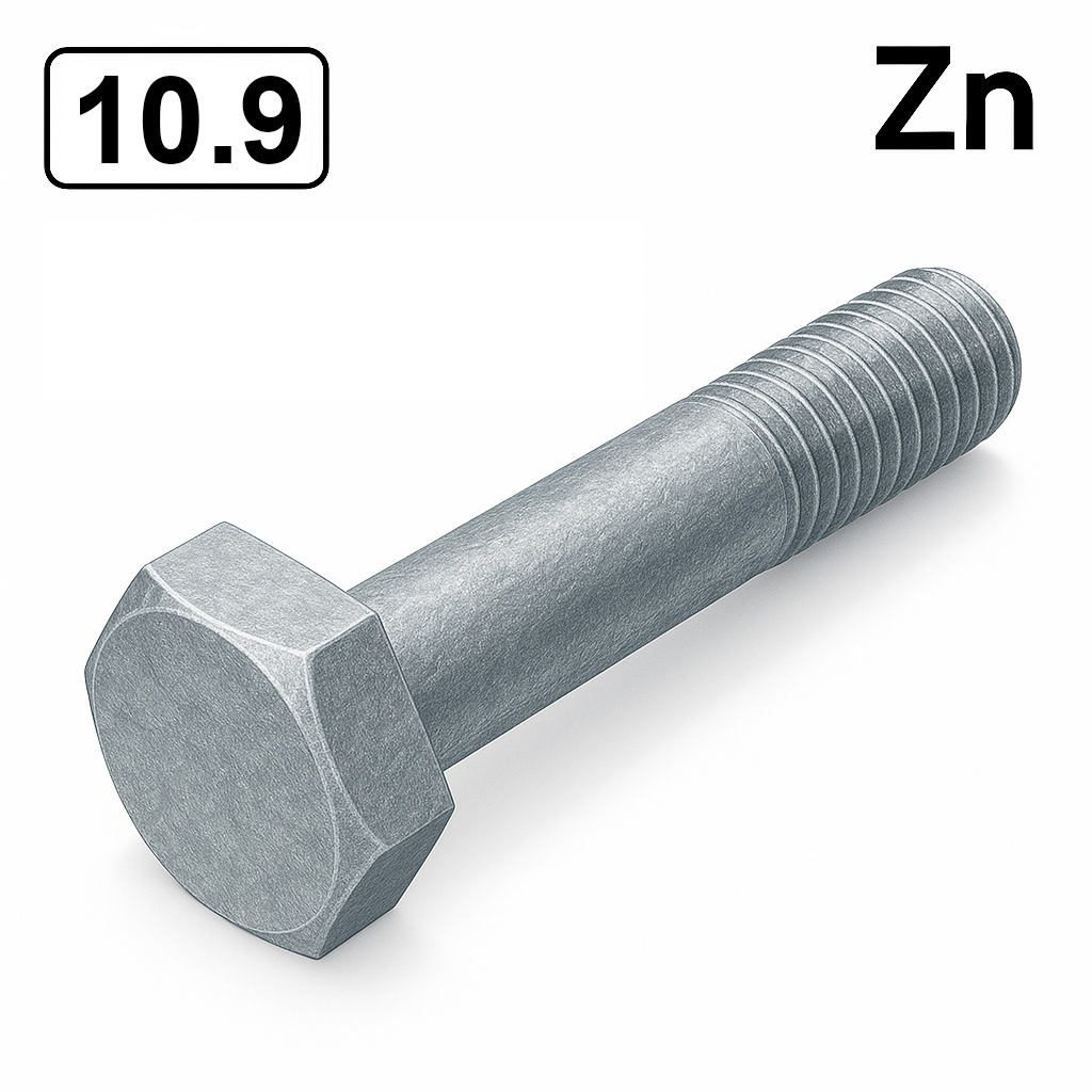 Болт DIN 931 M16x160 10,9 цинк платковий