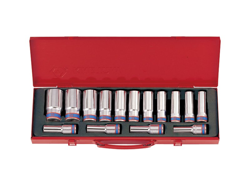 KING TONY Набор головок 1/2" 15 ед. 12-ти гранные, длинные (10-32mm) | 4215MR