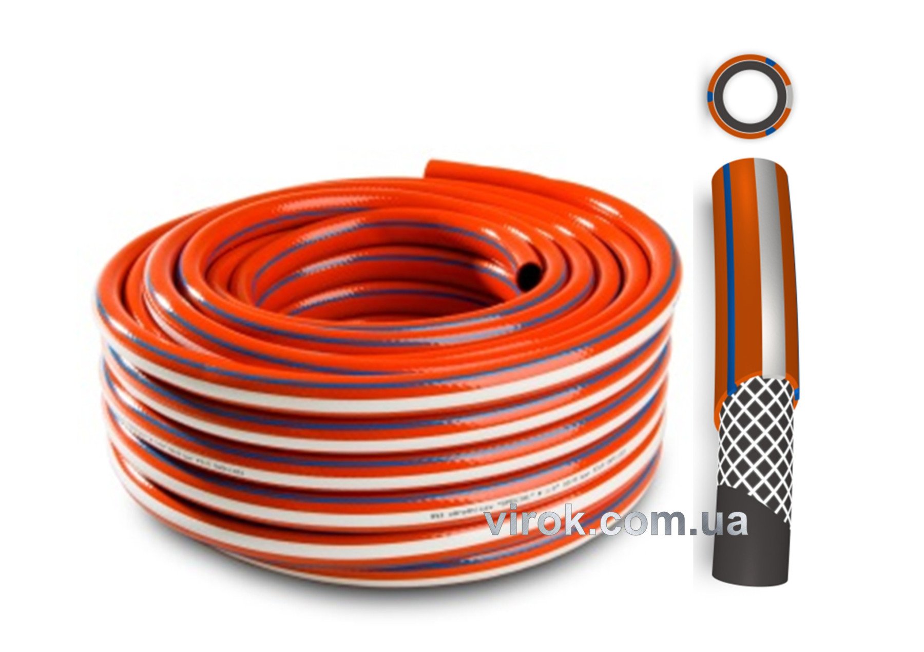 Шланг ПХВ водяний , "SPECIAL" оранж. з роб. тиск. 0,8 МПа, Ø=1/2", t=1,8 мм, l= 20 м