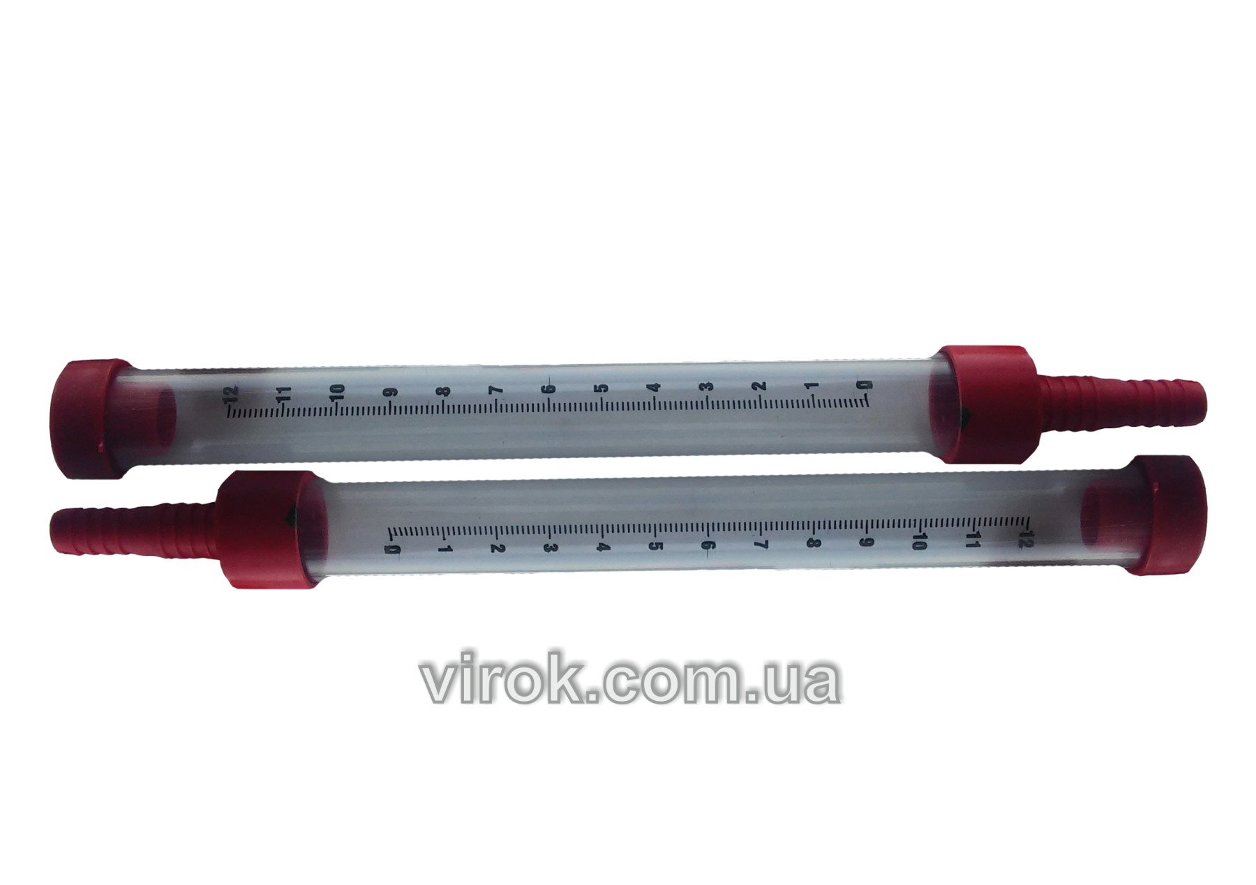 Трубки з наконечниками до водяного рівня для шлангу 8-10 мм ТМ VIROK, кпл. 2 шт.