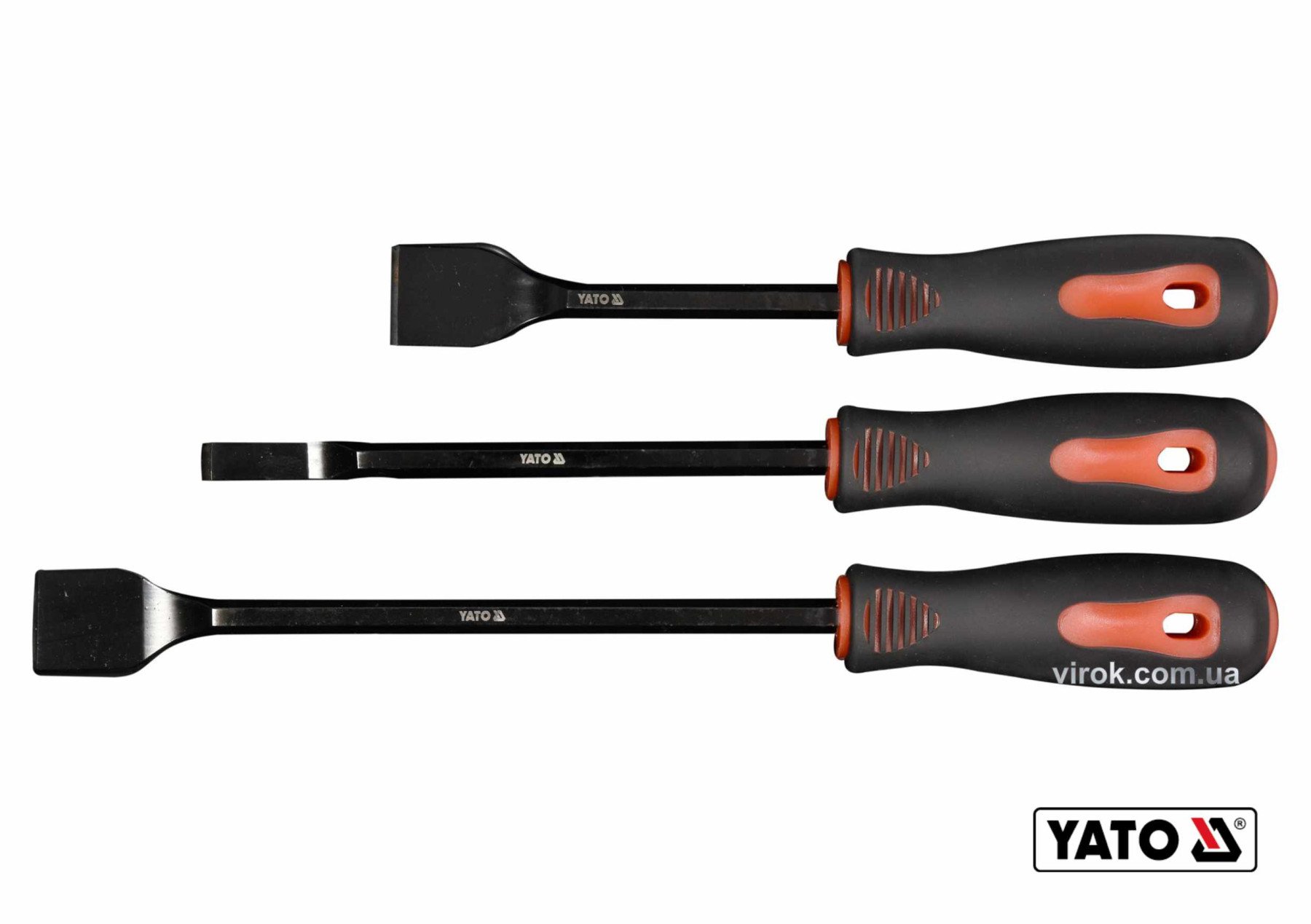 YATO Набір скребків сталевих YATO : 25 x 220 мм, 10 x 270 мм, 25 x 310 мм, Cr-V, 3 шт  | YT-08474