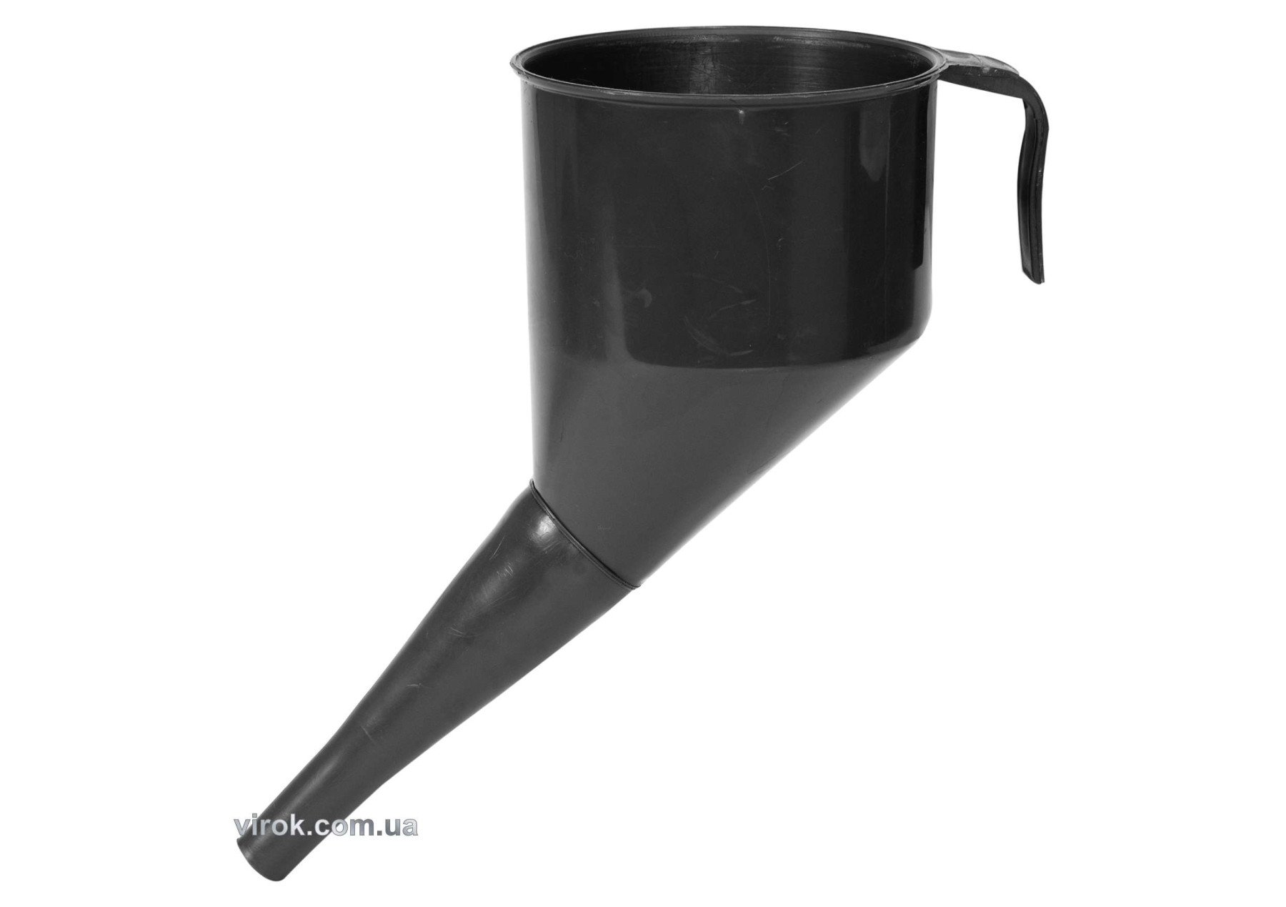 Лійка чорна VOREL : висота- 160 мм, зовн/внутр діаметр- 130x120 мм, довжина- 144 мм [70]