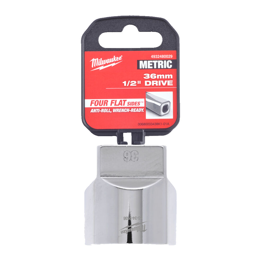 MILWAUKEE Головка хромована метрична 1/2'', 36мм | 4932480029