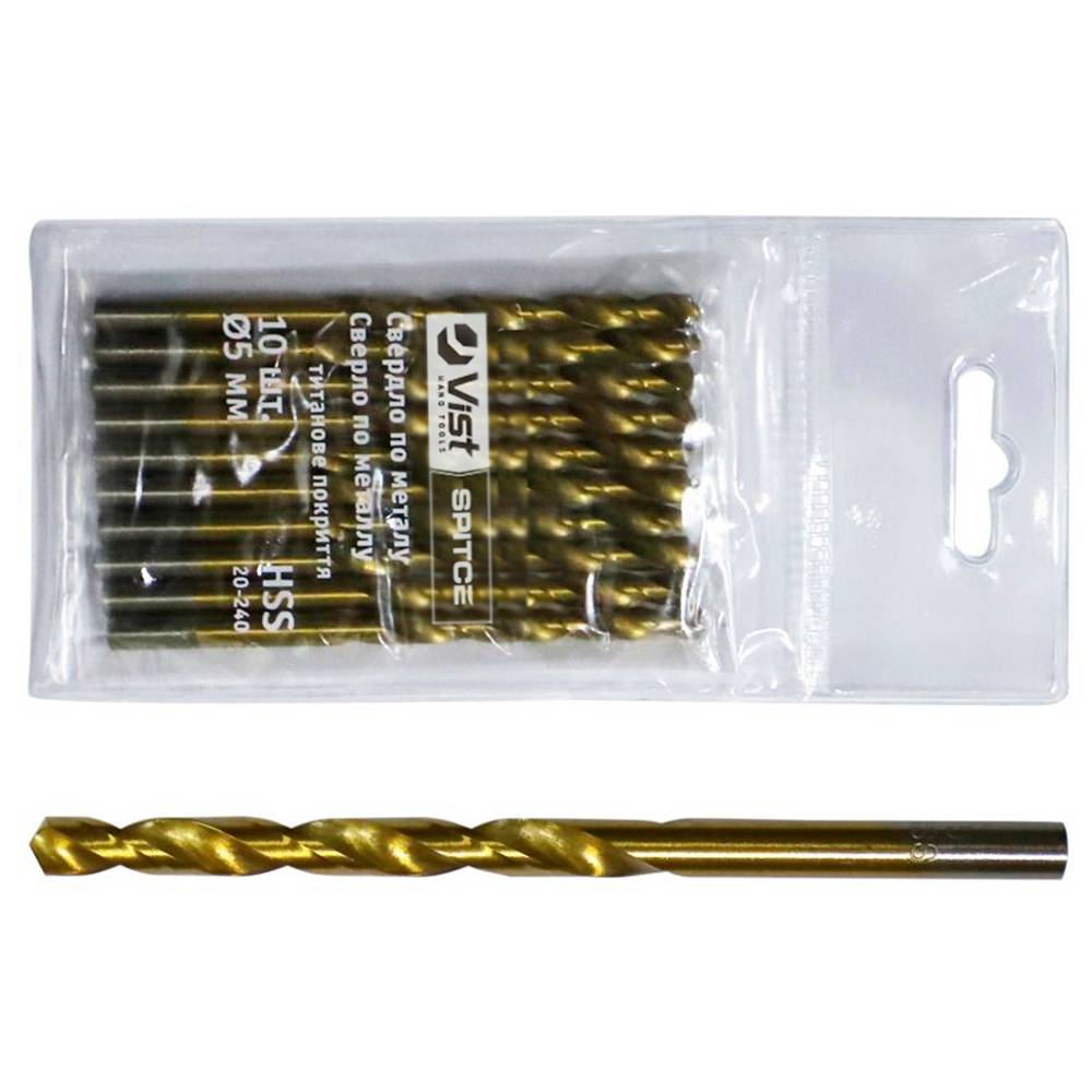 Свердло по металу НSS, з титановим покриттям, 16мм, 3шт Spitce | 20-350