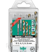 Набор сверл MultiMat 1/4 D3/4/5/6/8 мм, пластиковая кассета + подарок (25992)