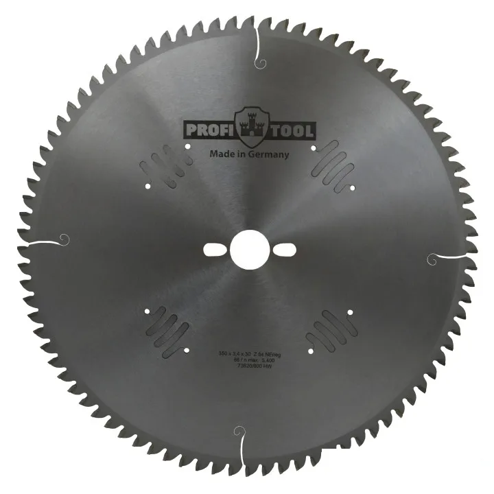 Диск пильный по алюминию 350х3.4х2.8х30 мм, Z=84, форма зуба TFneg, поперечный рез PROFITOOL