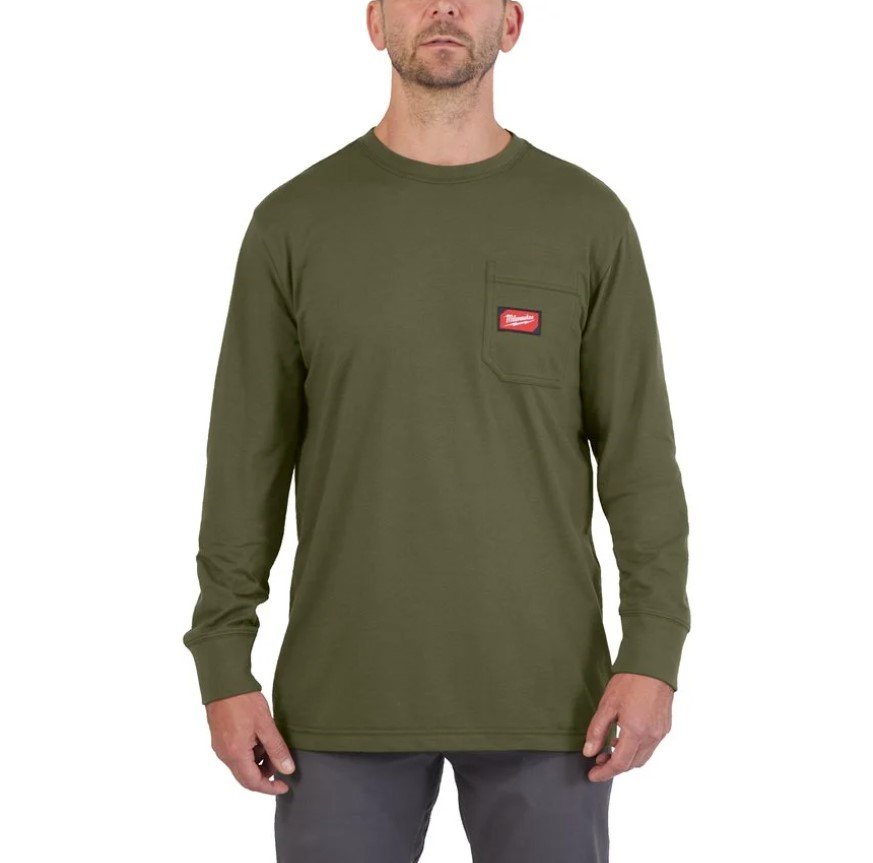 MILWAUKEE Футболка с длинными рукавами зеленая размер S | 4932493048