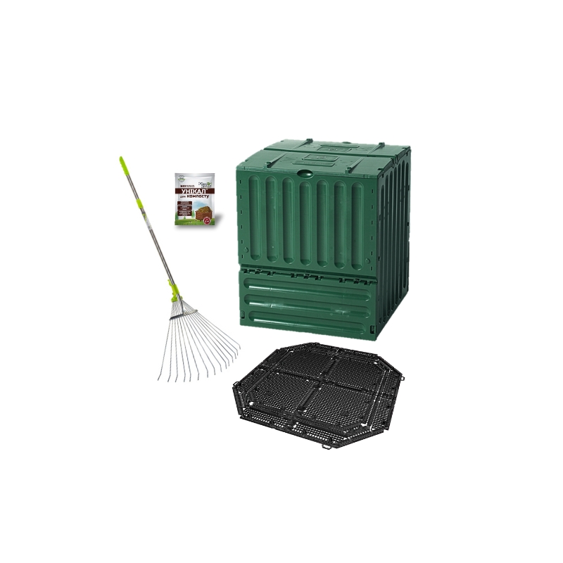 GRAF 627001PRO Компостер садовий Graf Eko-King 600л з аксесуарами PRO