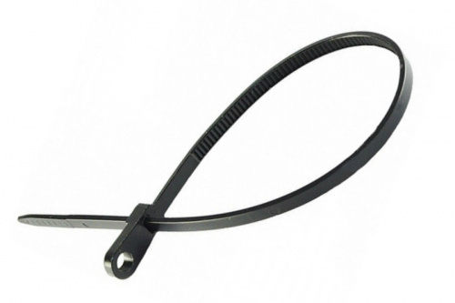 Стяжка кабельная с креплением 4х150 черная (пач 100шт) APRO