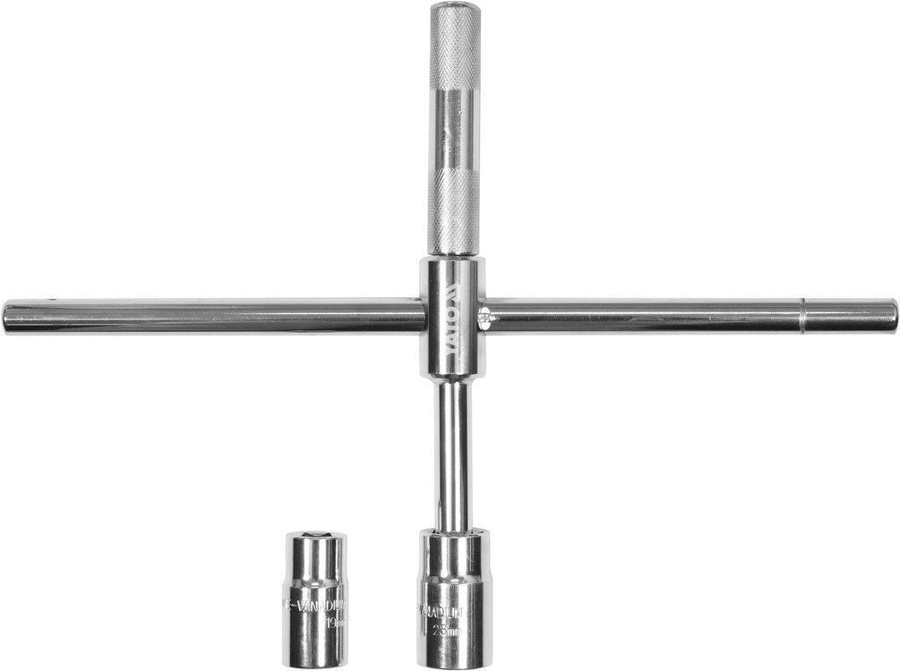 YATO Ключ для коліс хрещатий розкладний YATO з головками М17, М19, М21, М23 мм, квадрат 1/2"  | YT-0