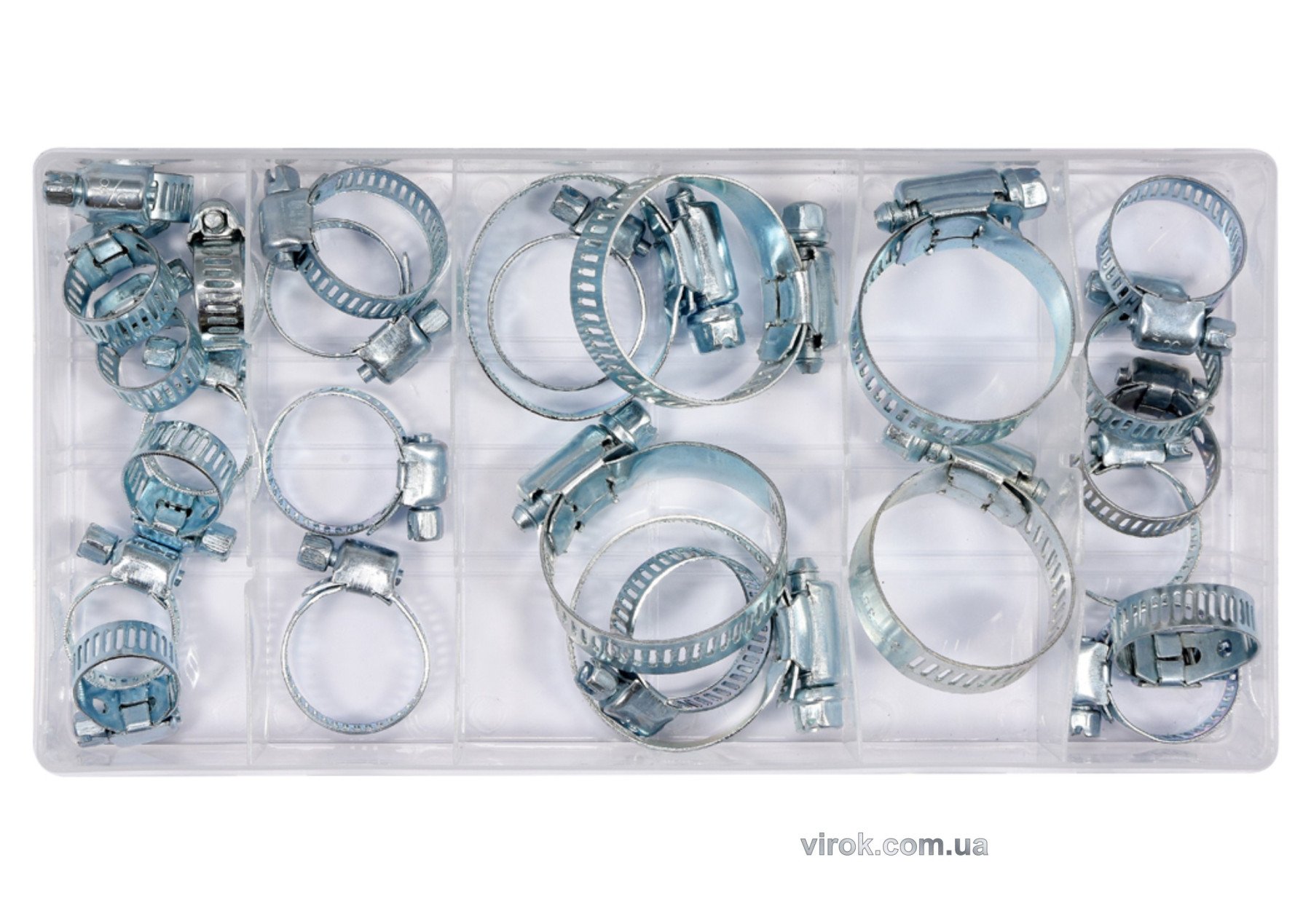 YATO Хомути гвинтові, металеві YATO Ø= 16- 40 мм, наб. 26 шт.  | YT-06782
