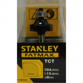 STANLEY STA80303 Фреза по дереву FatMax, ТСТ профільна D=24.7 мм, R=6 мм, L=12.7 мм, цанга 8 мм, бок