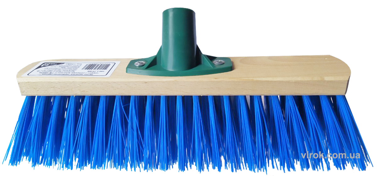 VIROK Щітка вулична промислова : 800 х 75 мм Синя (універсальна різьба+ребра жостк) термопластик | 1