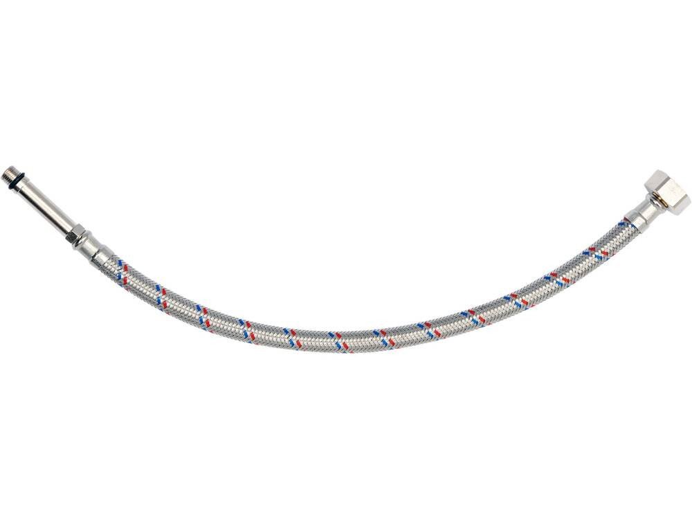 Шланг водопровідний з опліткою з нерж сталі FALA l= 400мм Ø= 8/12, з'єдн F-1/2" х M-M10x1- 50мм 1МПа