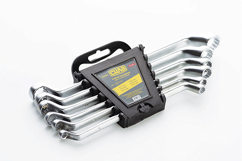 Набор ключей накидных двусторонних CrV 6х7,8х9,10х11,12х13,14х15,16х17мм (6шт) СИЛА