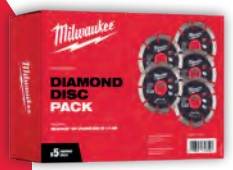 MILWAUKEE Диск алмазний, DU 115 PROMO, діаметр 115мм (5шт)