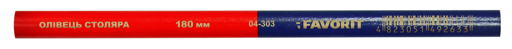 04-303 Олівець столяра 180мм, червоно-синій | Favorit