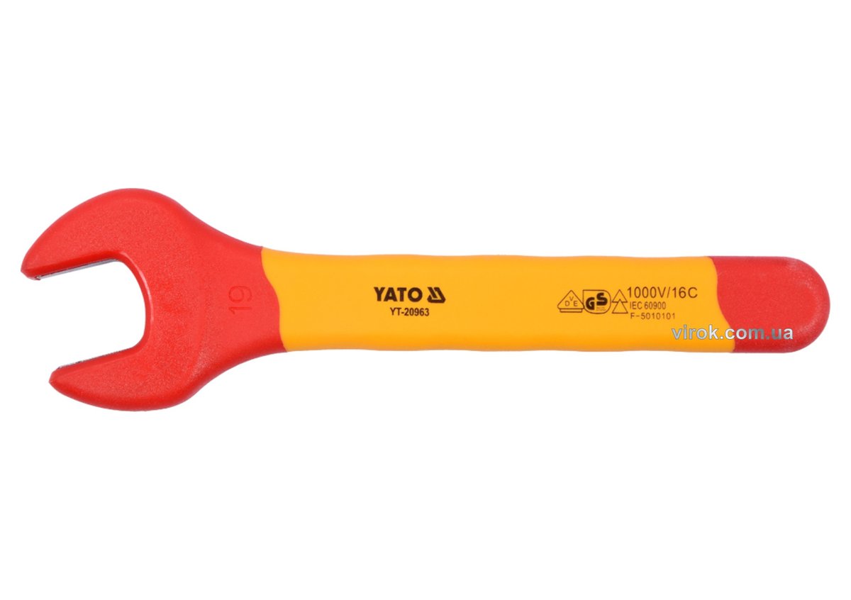 YATO Ключ ріжковий YATO : М19 мм, ізольований корпус VDE до 1000V  | YT-20963