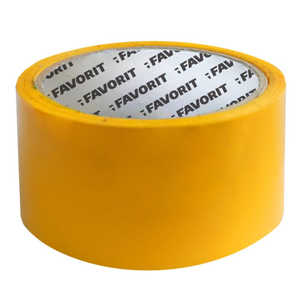 Стрічка клейка 48 мм х 50 м, жовта Favorit | 10-568