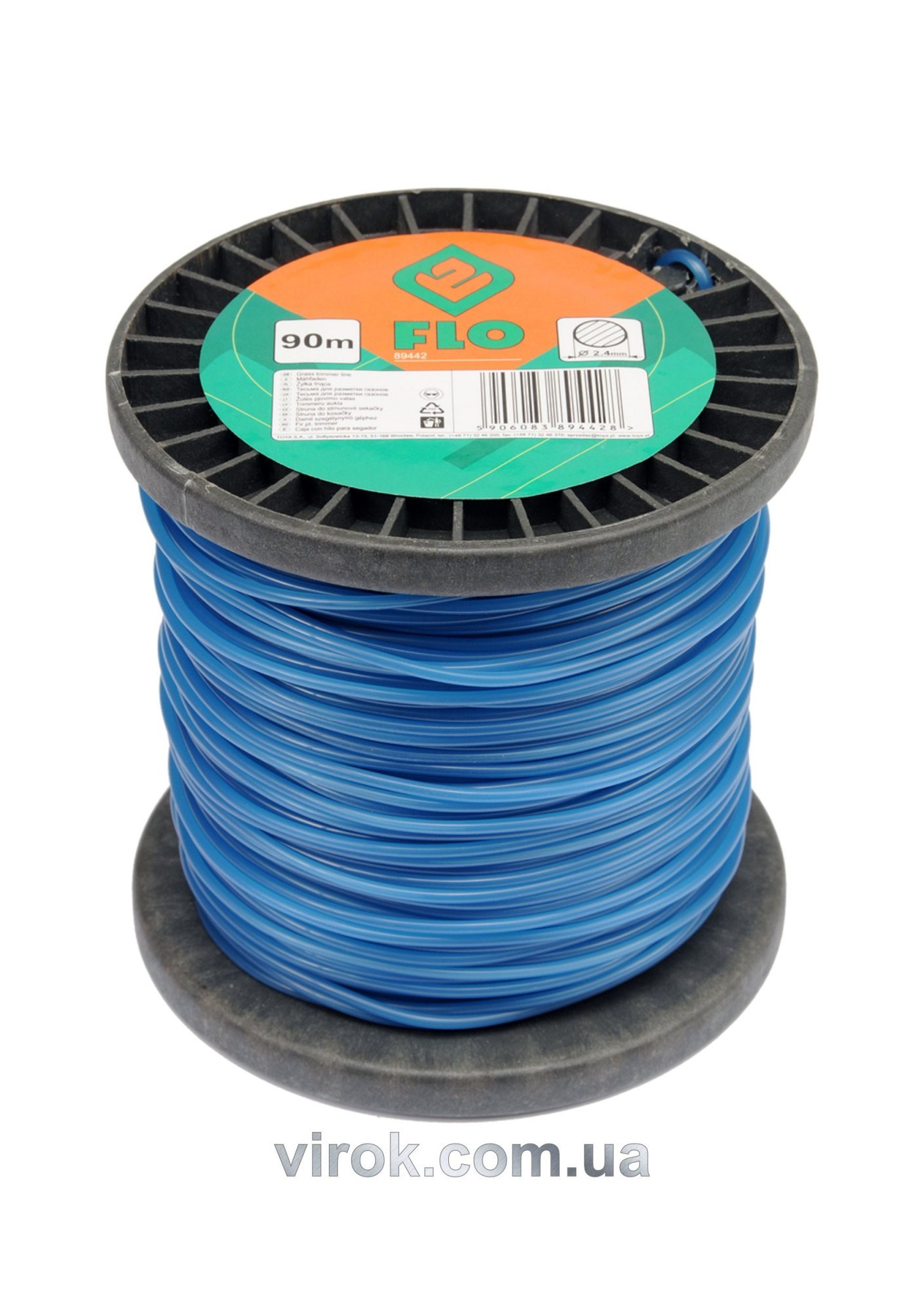 FLO Жилка для тримера кругла 2,4 мм х 90 м (бобіна)  | 89442