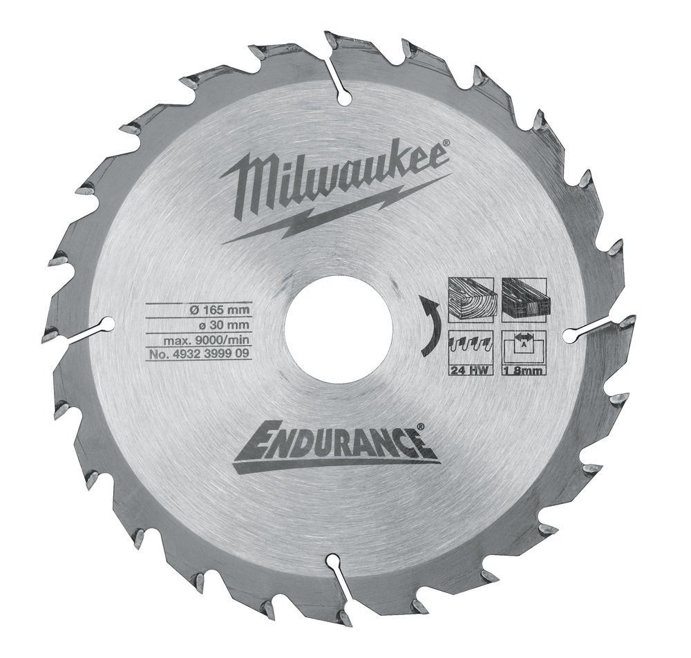 MILWAUKEE Диск пиляльний THIN KERF , Ø165х20х1,8мм, 24 зуб. | 4932399909