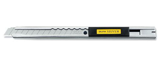 Нож OLFA SVR-1 с выдвижным лезвием и корпусом из нержавеющей стали, 9мм