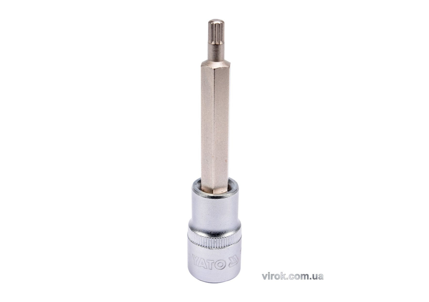 YATO Головка торцева до квадрату 1/2" YATO з насадкою "SPLINE" подовжена M6, L= 100 мм  | YT-04351