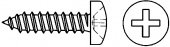 Шуруп-саморез по металлу DIN 7981 полукруглая головка 5,5х19