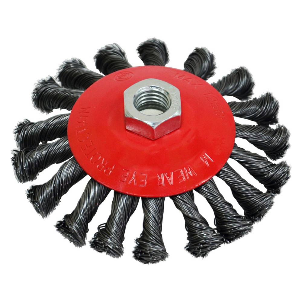 Щітка крацовка кругова закручена, 125мм Spitce | 18-212