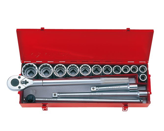 KING TONY Набор головок 3/4" 16 ед. 12-ти гранные,короткие, дюймовые (7/8"-2") | 6016SR