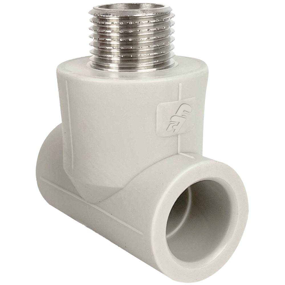 Фітинг трійник з зовнішньою різьбою PP-RCT 25х3/4х25 Fonte | 78-832