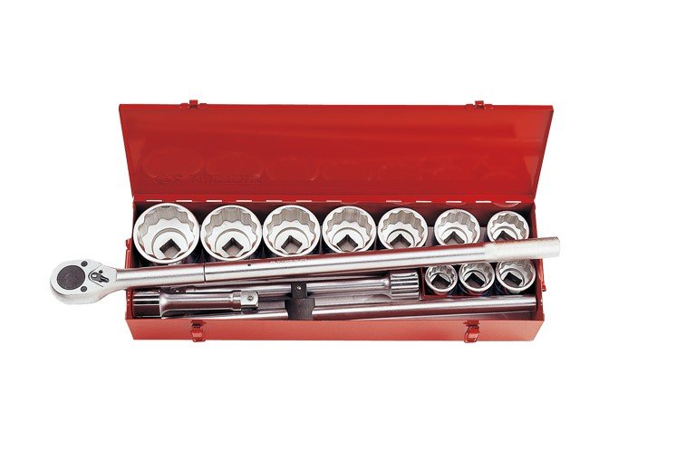 KING TONY Набор головок 1" 14 ед. 12-ти гранные, (36-80mm) | 8015MR