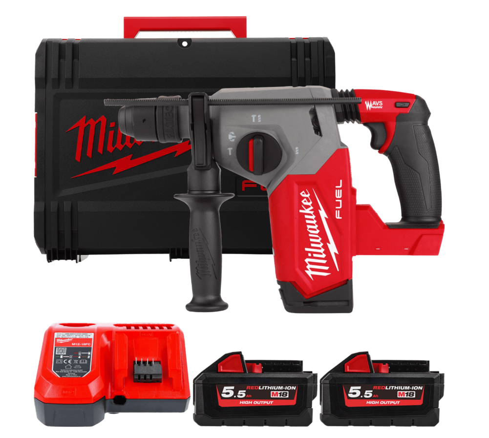 MILWAUKEE Перфоратор аккумуляторный бесщёточный SDS PLUS M18 FHX-552X | 4933478889