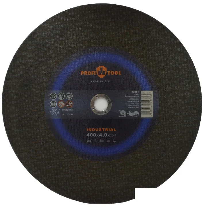 Круги відрізні PROFITOOL INDUSTRIAL по металу 400x4,0x25,4 3850 A24S4-BF 72034
