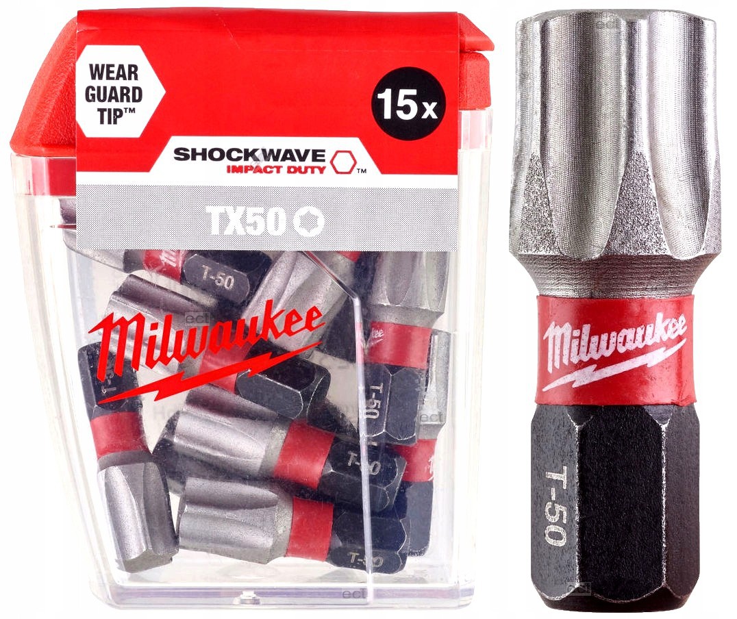 MILWAUKEE Біта SHOCKWAVE , TX50, 25мм, (15шт) | 4932430892