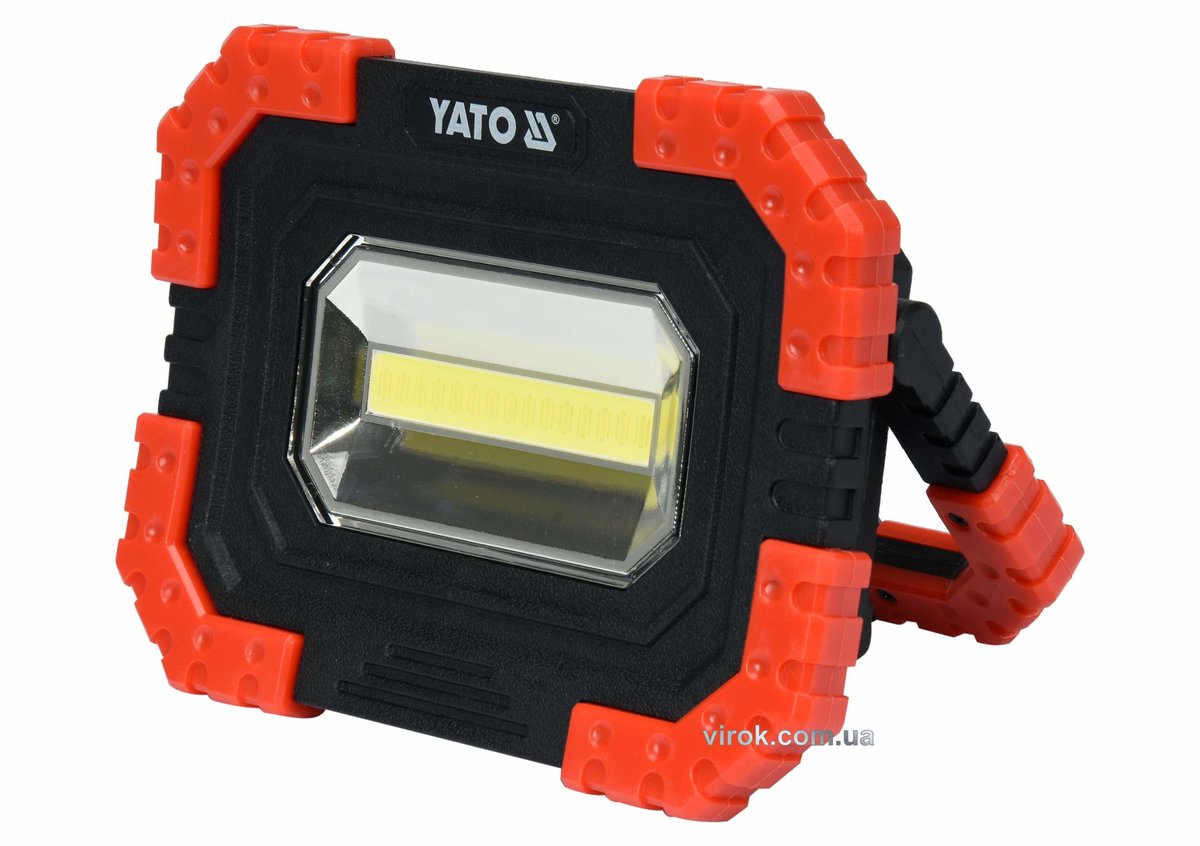 YATO Прожектор діодний, переносний YATO, 10Вт, 680 лм, 3 режими, живл.- 4х АА, 160х120х45 мм, магніт