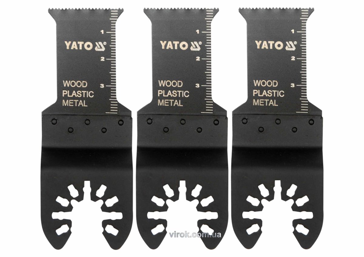 YATO Полотна-насадки різальні YATO BIM : універсальні для реноватора, 3 шт., 40 х 28,5 мм  | YT-3468