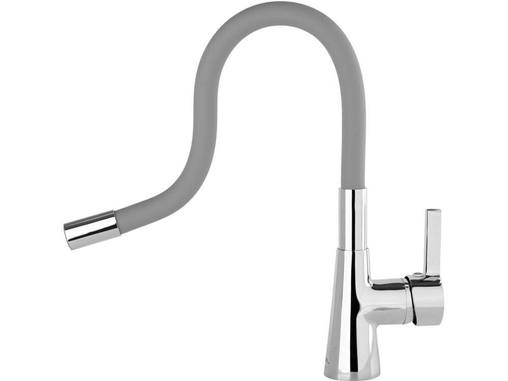 Змішувач води FALA "FLEXIBLE" для раковини з гнучкою сірою лійкою [10]