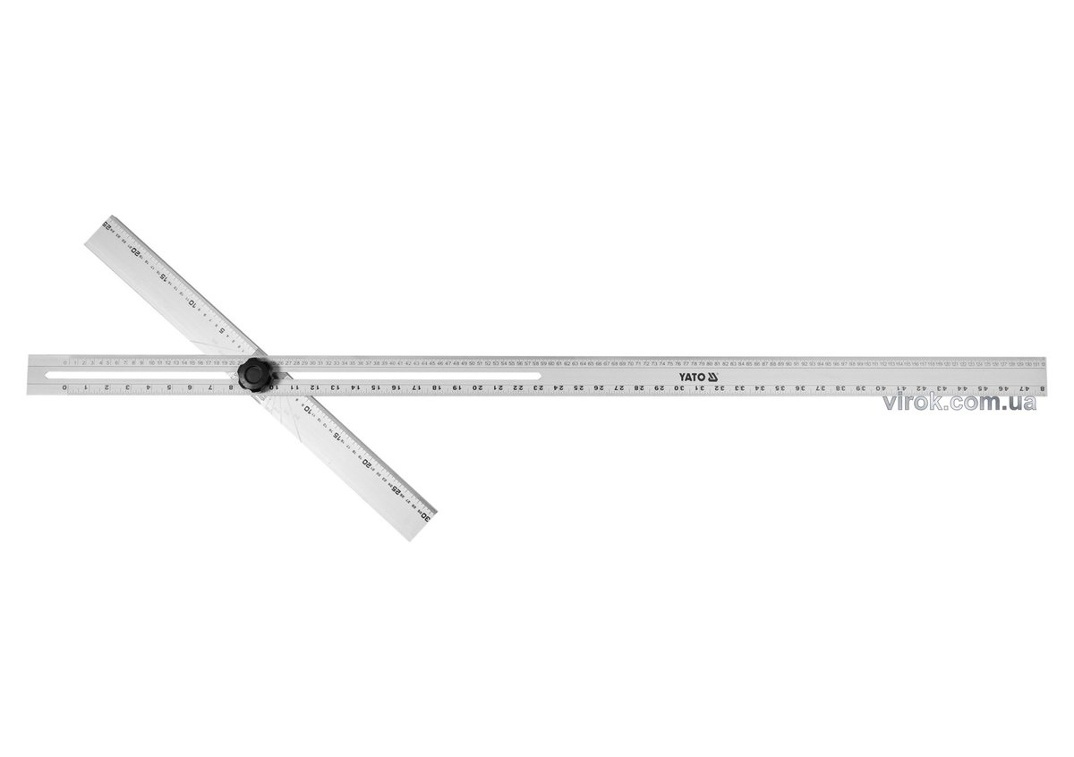YATO Кутник алюмінієвий YATO з 2-х лінійок, з метричними і дюймовими шкалами, l= 1270 x 560 мм  | YT