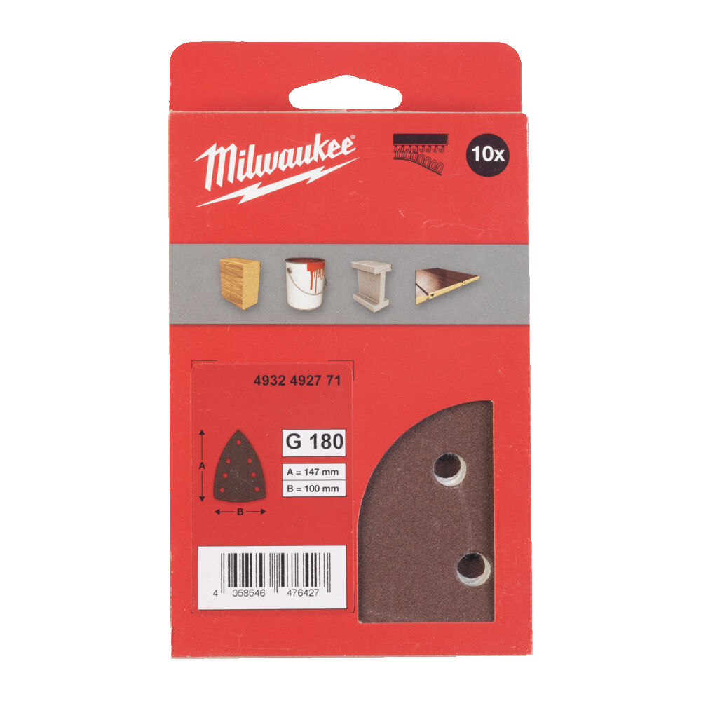 MILWAUKEE Шлифовальные листы 100 X 147 H&L GR 180 - 10шт. | 4932492771