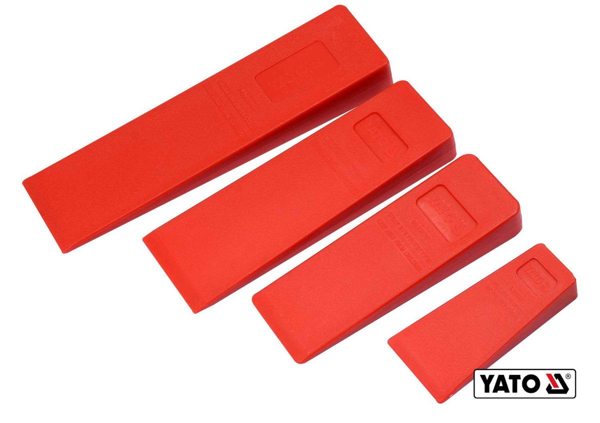 YATO Набір клинів пластикових для розколювання дерев YATO : 300/245/205/136 мм, 4 шт  | YT-79884