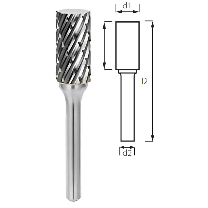 Борфреза цилиндрическая без торцевых зубцов PROFITOOL - 12х25х70х6 мм (A12256-6STEEL)