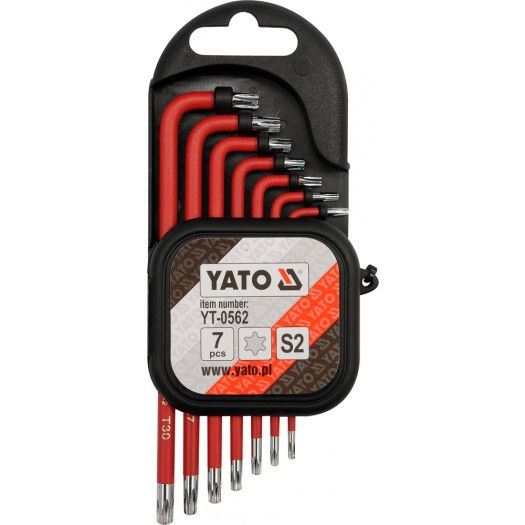 YATO Шестигранники YATO : TORX Т9-Т30, S2. Набір 7 шт  | YT-0562