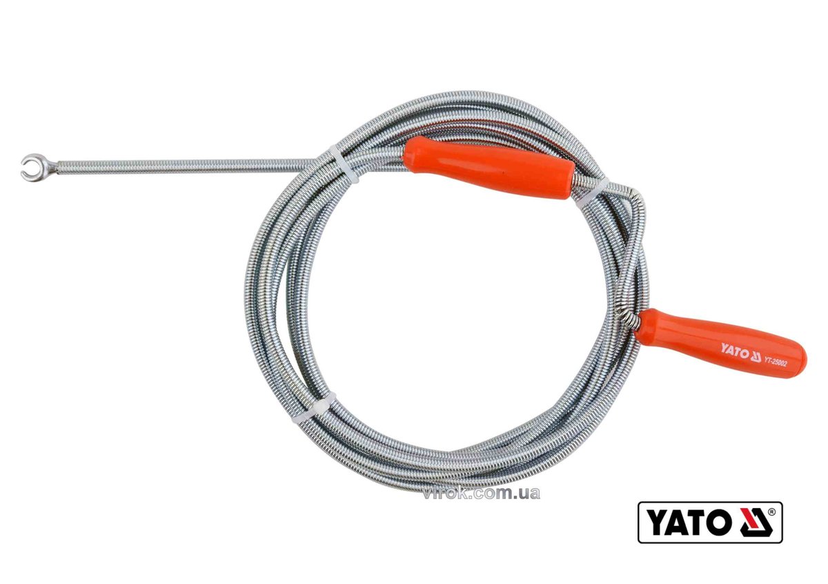 YATO Трос для очищення каналізаційних труб YATO : Ø= 6 мм, l= 3 м  | YT-25002
