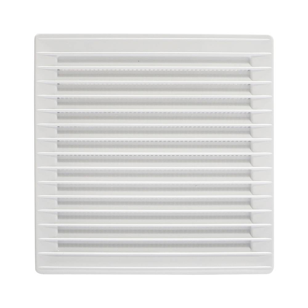 Решітка вентиляційна 172х172 мм, розємна, з пласт. сіткою, нахилені жалюзі, фланець 140х140 мм Air