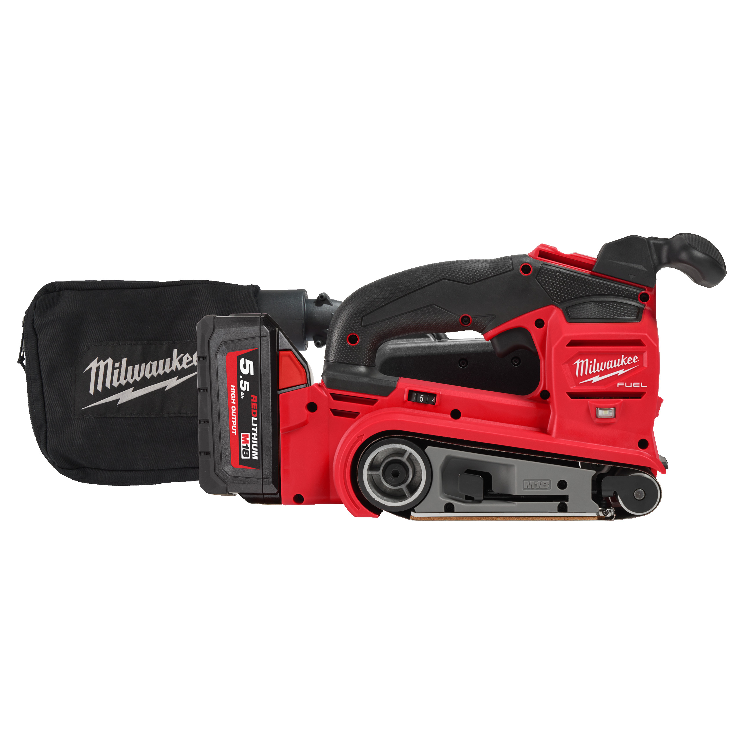 MILWAUKEE Аккумуляторная ленточная шлифмашина M18FBTS75-502X Бесщеточный двигатель | 4933479615