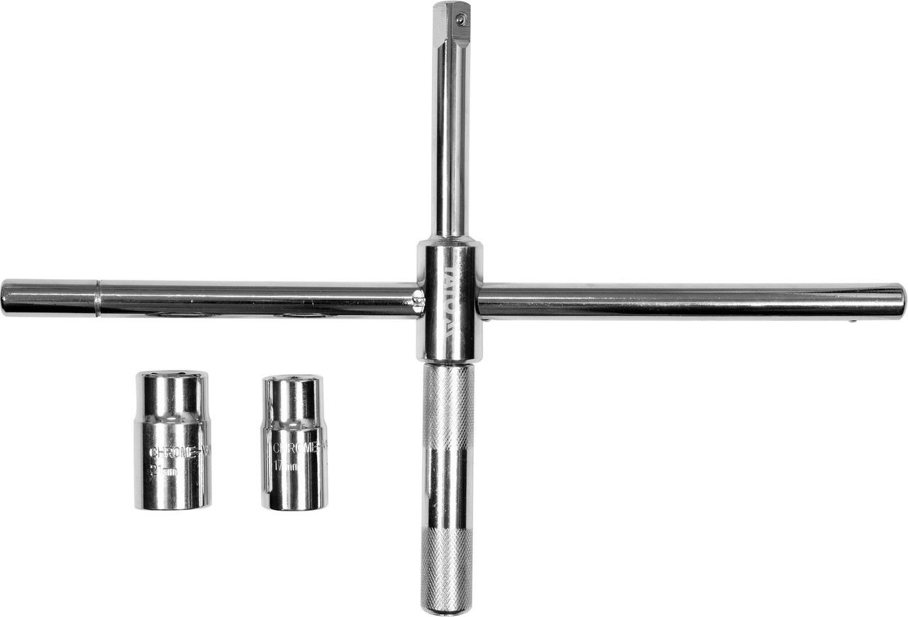 YATO Ключ для коліс хрещатий розкладний YATO з головками М17, М19, М21, М23 мм, квадрат 1/2"  | YT-0