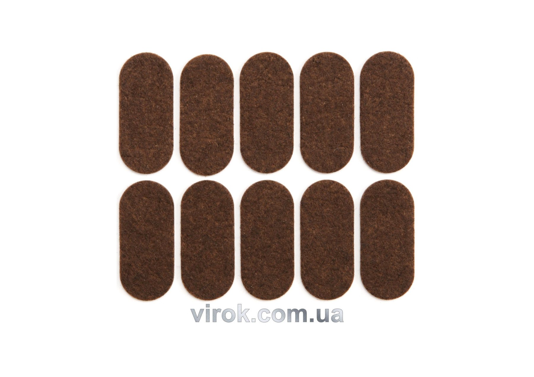 VOREL Протектор самоклеючий повстяний , 20х45мм, набір 10шт. | 74866